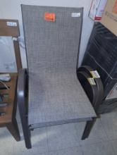 Lot of 2 StyleWell Mix and Match Dark Taupe Steel Sling Outdoor Patio Dining Chair in Riverbed Taupe