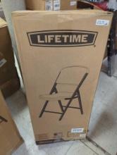 Lifetime Almond Plastic Seat Outdoor Safe Plastic Folding Chair (Set of 4), Approximate Dimensions -