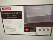 Delta Classic 400 Curve 60 in. x 32 in. Soaking Bathtub with Right Drain in High Gloss White, New In
