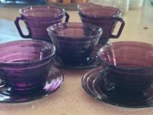 Modentone Amethyst Cups, Saucers $5 STS