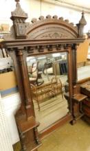 Walnut Victorian Dresser Mirror