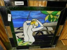 Stained Glass Nude Bather
