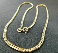 14K Yellow Gold - Necklace - Herringbone - 14" - 8.4 Grams