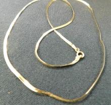 14K Yellow Gold - Necklace - Herringbone - 19" - 2.6 Grams