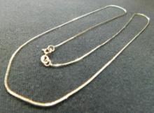 14K Yellow Gold - Necklace - Herringbone - 16" - .5 Grams