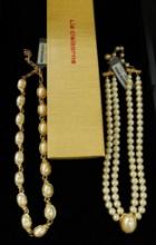 Pair of Liz Claiborne Pearl Like Necklaces