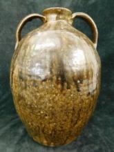 Catawba Valley - North Carolina - 3 Gallon Sorghum / Whiskey Pottery Jug - Circa 1900 - 14" x 9.5"