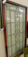 Leaded Glass Hanging Decorative Panel - 40.5" x 20.5"