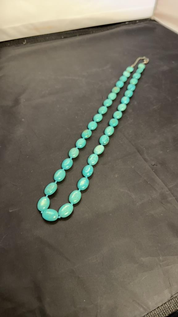 TURQUOISE BEADED NECKLACE