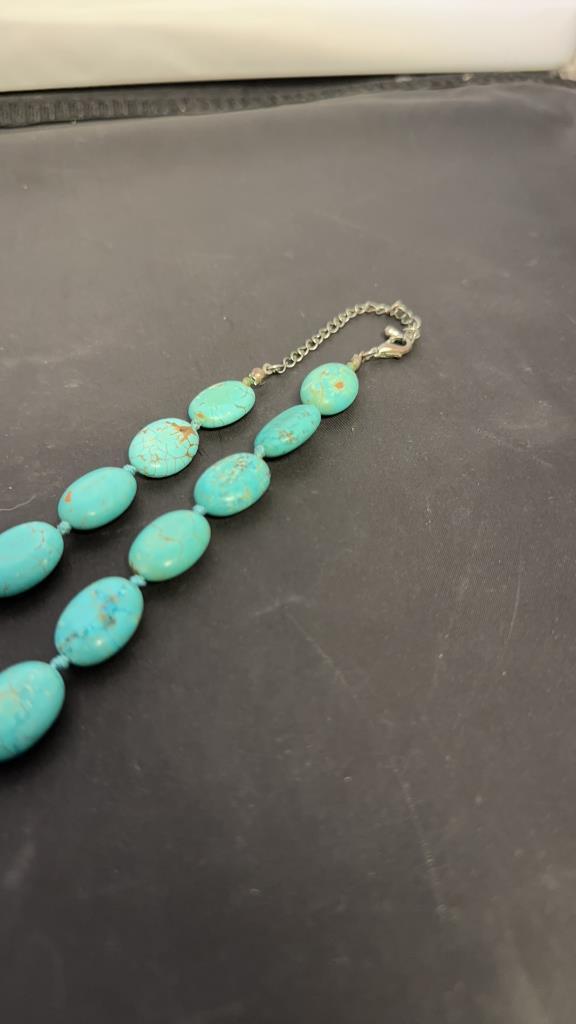 TURQUOISE BEADED NECKLACE