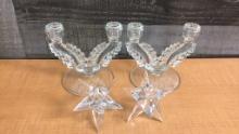 ROSENTHAL CRYSTAL STARS & MORE CANDLE HOLDERS