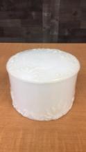 DITHRIDGE MILK GLASS VANITY JAR