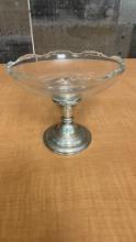 FRANK M WHITING WEIGHTED STERLING COMPOTE BOWL