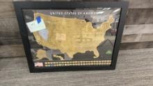 UNITED STATES OF AMERICA SCRATCH OFF MAP