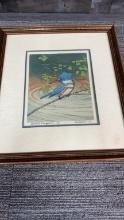 "BELTED KINGFISHER" BY M. R. BEBB - SIGNED PRINT