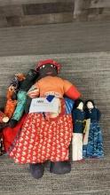 JAMAICAN FOLK ART & HANDMADE NAVAJO DOLLS