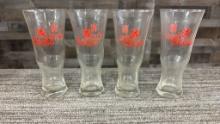 VTG COORS TALL PILSNER BEER GLASSES