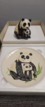 GOBEL MOTHERS SERIES PLATE & FIGURINE: GIANT PANDA