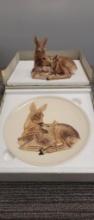 GOBEL MOTHERS SERIES PLATE & FIGURINE: DEER