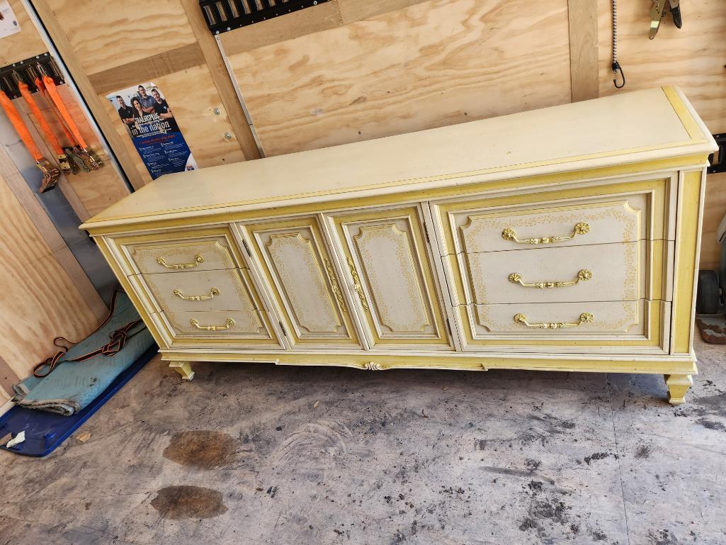 Vintage French Style Century Dresser 77" x 18" x 32"