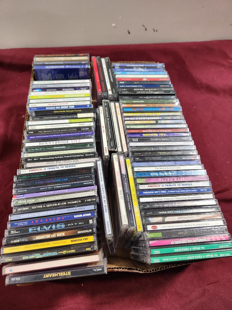 Box of Music CD's, Rock 'n Roll, Country, Classic Rock, Alternative, See Images for Titles