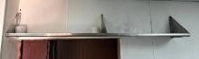 Commercial Stainless Steel Wall-Mount Shelving Unit 72in x 15in