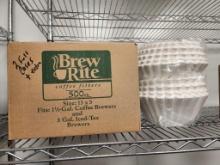 2 Full Cases, Brew Rite 13in x 5in Coffee and Tea Filters, 1,000 Qty.