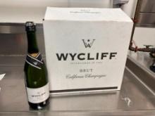 Case of 12 Sealed Wycliff Sparkling Wine Champagne, 750ml Bottles, BW-CA-4213