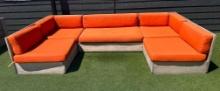 ???????5-Piece Indoor / Outdoor Patio Furniture U-Shape Seating Set, 2 Chairs, 2 Corners, 1 Long