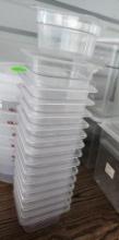 16 Qty - 1.5qt Clear Food Containers, No Lids