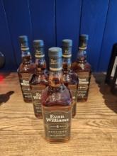 5 Bottles of Evan Williams Kentucky Straight Bourbon Whiskey 1L
