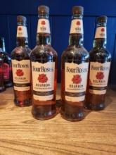 4 Bottles of Four Roses Bourbon 1L