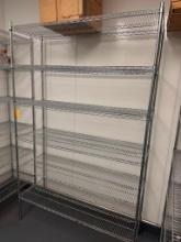 (2) Two NSF Chrome Commercial Restaurant Shelving Units, Both 21in x 86in H, 48in & 60in Wide 2x$
