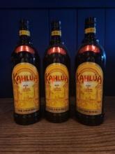 3 Bottles of Kahlua Original Rum & Coffee Liqueur 1L