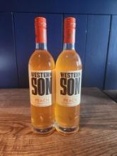6 Bottles - Western Son Peach & Raspberry Vodka 750ml