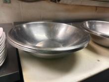 (5) Stainless Steel Mixing Bowls, 16in W x 5in D