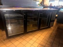 Perlick Model: BS85 - 3-Section Under-Counter Back Bar Refrigerator, Working and Cooling Good on