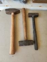 Lot of 3 Lump Hammers