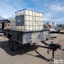 UTILITY TRAILER, 1990 MILITARY M101A2, 5FT 5IN X 8FT BED, WITH 2EA TOTES, AND HOSE. NO TITLE