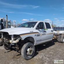 2017 RAM 5500, 4X4, CREW CAB, CHASSIS. UNKNOWN MECHANICAL PROBLEMS, NO MOTOR