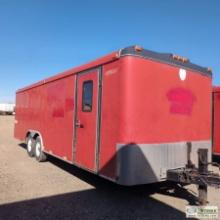 Enclosed Trailer, 2000 Interstate, Tandem Axle, Right And Left Front Man Doors, Fold Down Rear Ramp