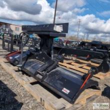 SKIDSTEER ATTACHMENT, PLOW BLADE, JENKINS IRON AND STEEL, 9FT,  HYDRAULIC ANGLE AND TILT ADJUST