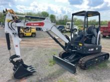 2023 BOBCAT E35I HYDRAULIC EXCAVATOR powered by diesel engine, equipped with OROPS, front blade,