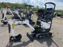 2023 BOBCAT E10 HYDRAULIC EXCAVATOR powered by diesel engine, equipped with OROPS, front blade,