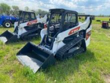 2023 BOBCAT T64 RUBBER TRACKED SKID STEER SN-19207 powered by diesel engine, equipped with rollcage,