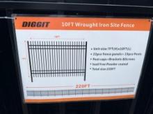 NEW DIGGIT WROUGHT IRON FENCING NEW SUPPORT EQUIPMENT 22pc Fence Panels.