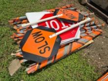 PALLET OF CONSTRUCTION SIGNS SUPPORT EQUIPMENT