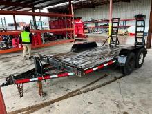 14FT. TAGALONG TRAILER VN:N/A equipped with 80in. x 14ft. deck, rear ramp, LT235/85R16 tires, tandem