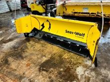 SNOW WOLF QUATTRO PLOW QP-102 SNOW PUSHER SKID STEER ATTACHMENT power angle, 102in. Wide. Located: