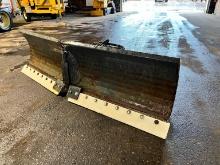 VIRNIG 9FT. V POWER ANGLE SNOW PLOW SKID STEER ATTACHMENT SN:118237. Located: 4810 Lilac Drive North